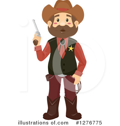 Royalty-Free (RF) Cowboy Clipart Illustration by BNP Design Studio - Stock Sample #1276775