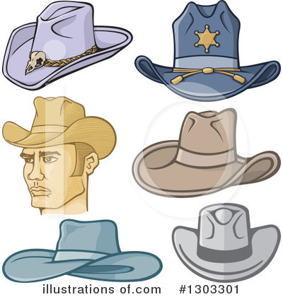 Royalty-Free (RF) Cowboy Clipart Illustration by Any Vector - Stock Sample #1303301