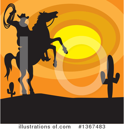 Royalty-Free (RF) Cowboy Clipart Illustration by Andy Nortnik - Stock Sample #1367483