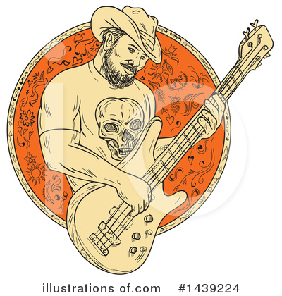 Royalty-Free (RF) Cowboy Clipart Illustration by patrimonio - Stock Sample #1439224