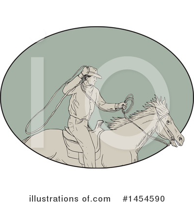 Royalty-Free (RF) Cowboy Clipart Illustration by patrimonio - Stock Sample #1454590