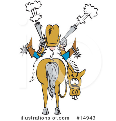 Royalty-Free (RF) Cowboy Clipart Illustration by Andy Nortnik - Stock Sample #14943