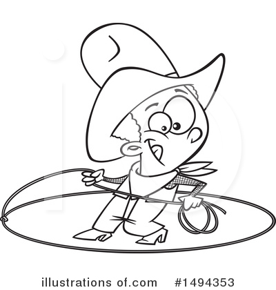 Royalty-Free (RF) Cowboy Clipart Illustration by toonaday - Stock Sample #1494353