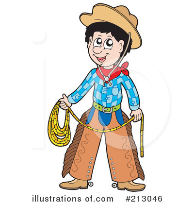 Royalty-Free (RF) Cowboy Clipart Illustration by visekart - Stock Sample #213046