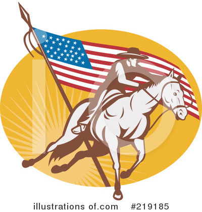 Royalty-Free (RF) Cowboy Clipart Illustration by patrimonio - Stock Sample #219185