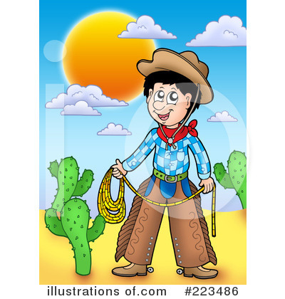 Royalty-Free (RF) Cowboy Clipart Illustration by visekart - Stock Sample #223486