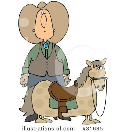 Royalty-Free (RF) Cowboy Clipart Illustration by djart - Stock Sample #31685