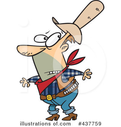 Royalty-Free (RF) Cowboy Clipart Illustration by toonaday - Stock Sample #437759