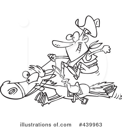 Royalty-Free (RF) Cowboy Clipart Illustration by toonaday - Stock Sample #439963