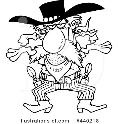Royalty-Free (RF) Cowboy Clipart Illustration by toonaday - Stock Sample #440218