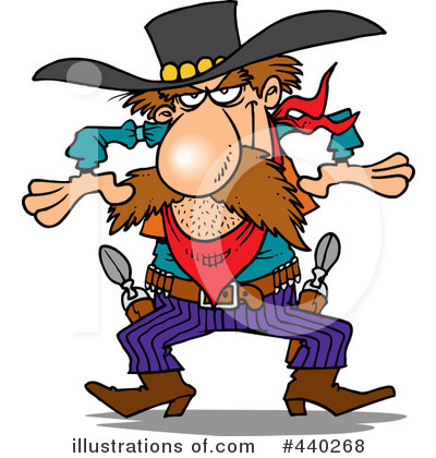 Royalty-Free (RF) Cowboy Clipart Illustration by toonaday - Stock Sample #440268
