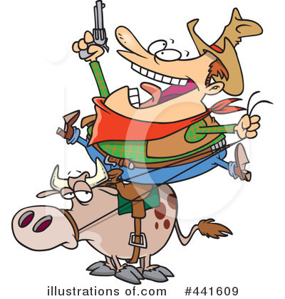 Royalty-Free (RF) Cowboy Clipart Illustration by toonaday - Stock Sample #441609