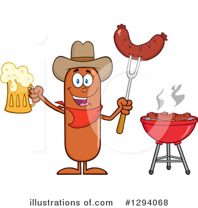 Cowboy Sausage Clipart #1294068 by Hit Toon