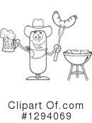 Cowboy Sausage Clipart #1294069 by Hit Toon