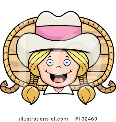 Royalty-Free (RF) Cowgirl Clipart Illustration by Cory Thoman - Stock Sample #102469
