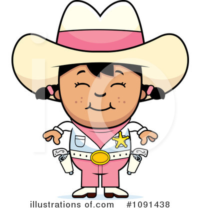 Royalty-Free (RF) Cowgirl Clipart Illustration by Cory Thoman - Stock Sample #1091438