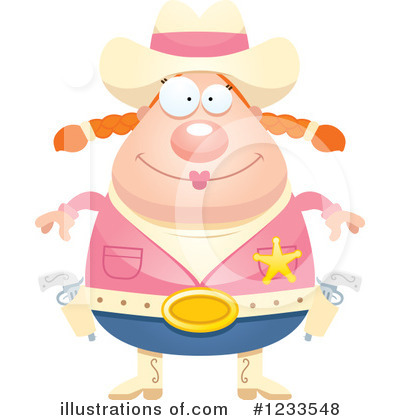 Royalty-Free (RF) Cowgirl Clipart Illustration by Cory Thoman - Stock Sample #1233548