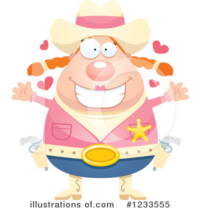 Royalty-Free (RF) Cowgirl Clipart Illustration by Cory Thoman - Stock Sample #1233555