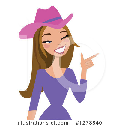 Royalty-Free (RF) Cowgirl Clipart Illustration by peachidesigns - Stock Sample #1273840
