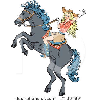 Horse Rider Clipart #1367991 by Andy Nortnik