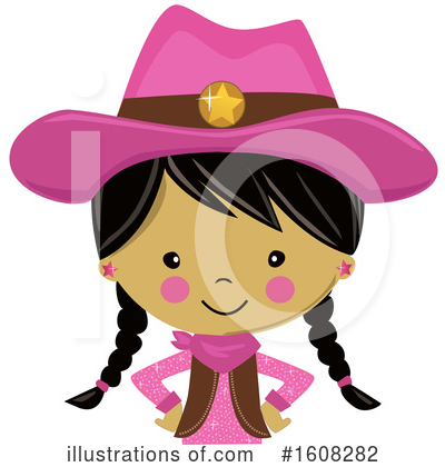 Royalty-Free (RF) Cowgirl Clipart Illustration by peachidesigns - Stock Sample #1608282
