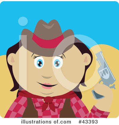 Cowgirl Clipart #43393 by Dennis Holmes Designs
