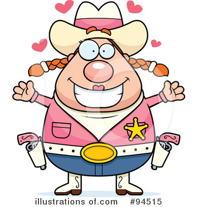 Royalty-Free (RF) Cowgirl Clipart Illustration by Cory Thoman - Stock Sample #94515