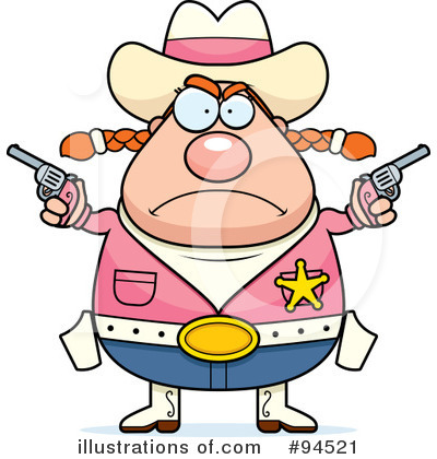 Royalty-Free (RF) Cowgirl Clipart Illustration by Cory Thoman - Stock Sample #94521