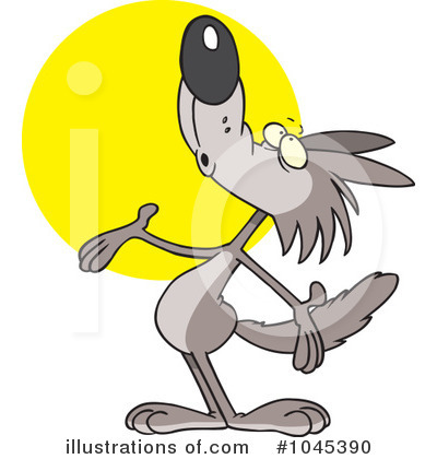 Royalty-Free (RF) Coyote Clipart Illustration by toonaday - Stock Sample #1045390