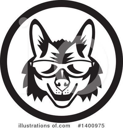 Royalty-Free (RF) Coyote Clipart Illustration by patrimonio - Stock Sample #1400975