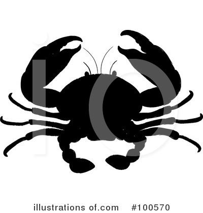 Royalty-Free (RF) Crab Clipart Illustration by Pams Clipart - Stock Sample #100570