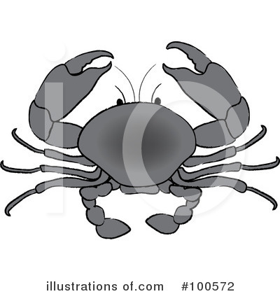 Royalty-Free (RF) Crab Clipart Illustration by Pams Clipart - Stock Sample #100572