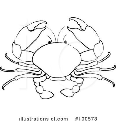 Royalty-Free (RF) Crab Clipart Illustration by Pams Clipart - Stock Sample #100573