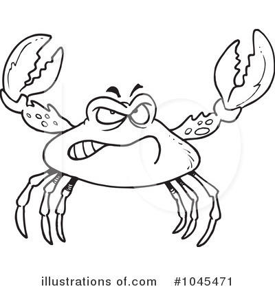 Royalty-Free (RF) Crab Clipart Illustration by toonaday - Stock Sample #1045471