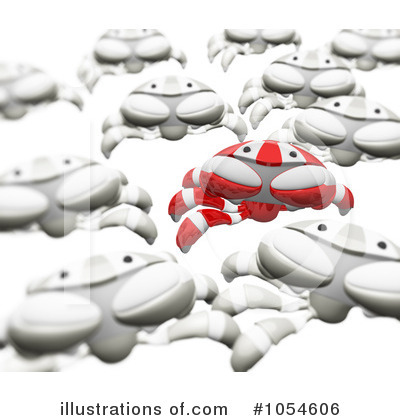 Royalty-Free (RF) Crab Clipart Illustration by Leo Blanchette - Stock Sample #1054606