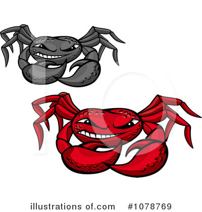 Royalty-Free (RF) Crab Clipart Illustration by Vector Tradition SM - Stock Sample #1078769