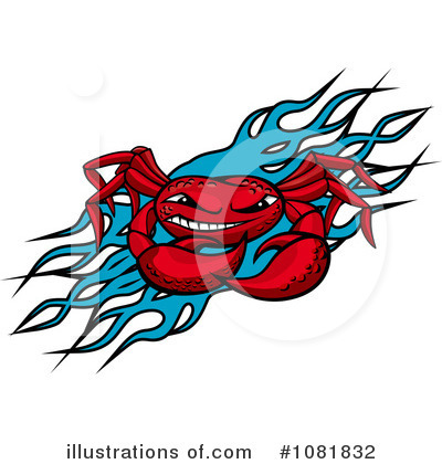 Royalty-Free (RF) Crab Clipart Illustration by Vector Tradition SM - Stock Sample #1081832