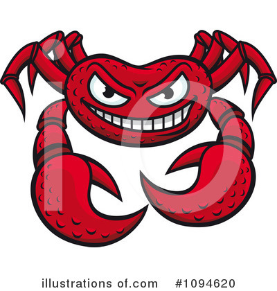 Royalty-Free (RF) Crab Clipart Illustration by Vector Tradition SM - Stock Sample #1094620