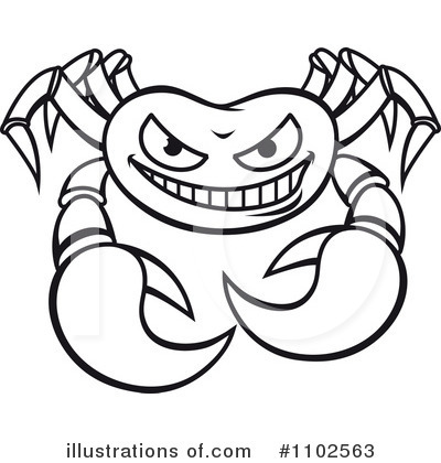 Royalty-Free (RF) Crab Clipart Illustration by Vector Tradition SM - Stock Sample #1102563