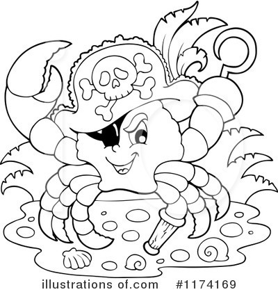 Royalty-Free (RF) Crab Clipart Illustration by visekart - Stock Sample #1174169