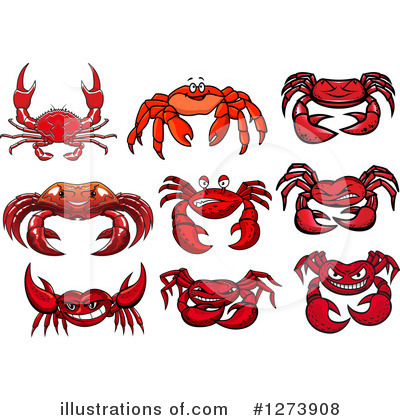 Royalty-Free (RF) Crab Clipart Illustration by Vector Tradition SM - Stock Sample #1273908