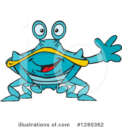 Royalty-Free (RF) Crab Clipart Illustration by Dennis Holmes Designs - Stock Sample #1280362