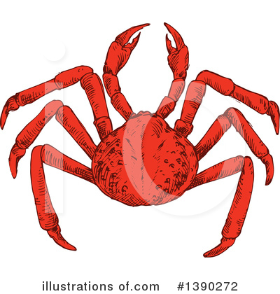 Royalty-Free (RF) Crab Clipart Illustration by Vector Tradition SM - Stock Sample #1390272