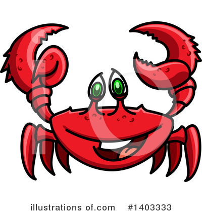 Royalty-Free (RF) Crab Clipart Illustration by Vector Tradition SM - Stock Sample #1403333