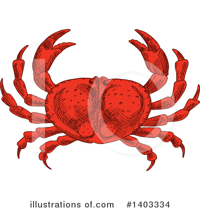 Royalty-Free (RF) Crab Clipart Illustration by Vector Tradition SM - Stock Sample #1403334