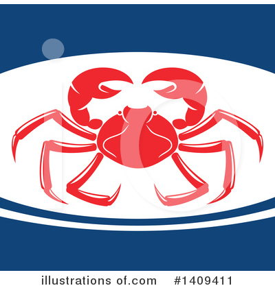 Royalty-Free (RF) Crab Clipart Illustration by Vector Tradition SM - Stock Sample #1409411