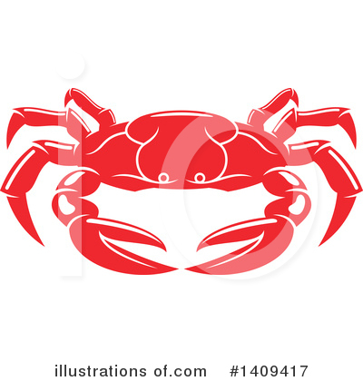 Royalty-Free (RF) Crab Clipart Illustration by Vector Tradition SM - Stock Sample #1409417