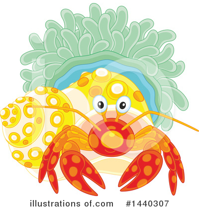 Hermit Crab Clipart #1440307 by Alex Bannykh