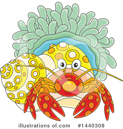 Hermit Crab Clipart #1440308 by Alex Bannykh