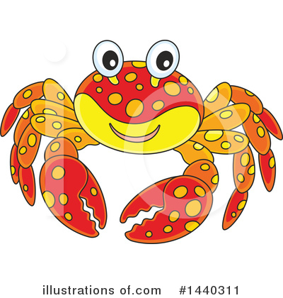 Royalty-Free (RF) Crab Clipart Illustration by Alex Bannykh - Stock Sample #1440311